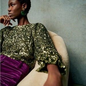 Sezane Merlin Sequin Blouse